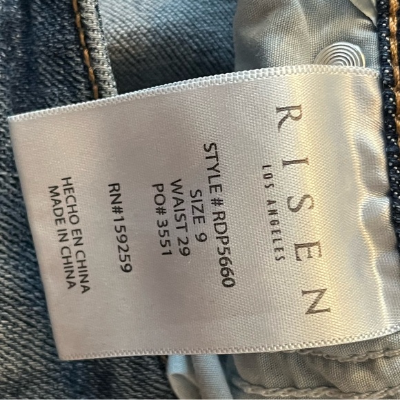 Risen, high rise Blue Wide-Leg Jeans - Picture 3 of 6